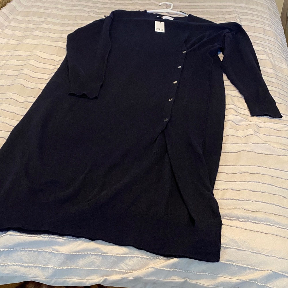 Zara Midnight Black Long Sleeve Dress